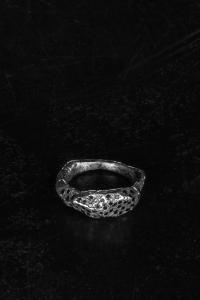 Tobias Wistissen Black Diamond Set Sterling Silver Ring