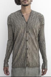Masnada Two-colour Knitted  V-neck Buttoned Cardigan