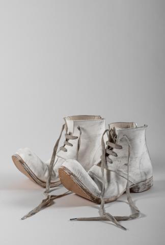 Portaille Upturned Toe Back-zip Hand-painted Ankle Boots