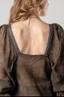 Phaédo Studios Tussah Silk Draped Long Sleeve Top