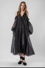 Phaédo Studios Draped Open Shoulder Silk Dress