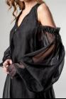 Phaédo Studios Draped Open Shoulder Silk Dress