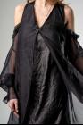 Phaédo Studios Draped Open Shoulder Silk Dress