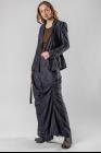 Aleksandr Manamis Uneven Textured Raw Edge Silk Draped Long Skirt