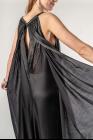 Ann Demeulemeester Long Double Layered Silk Dress (Nanette Black)