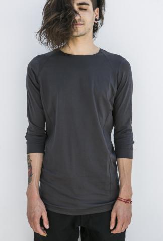 Devoa Anatomic Three Quarter Sleeve T-shirt with Morse Code Brand Print