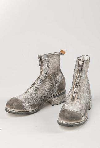 GUIDI PL1RU NTR Distressed Horse Reverse Leather Front-zip Boots