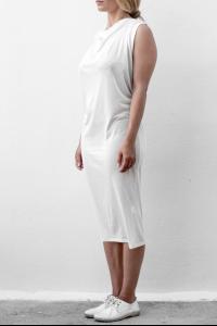 Isabel Benenato Jersey knit dress white