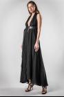 Theodora Bak Low Cut Dress with Leather Belt