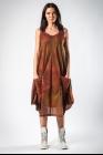 Lurdes Bergada Copper Hue Printed Draped Dress