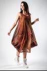 Lurdes Bergada Copper Hue Printed Draped Dress