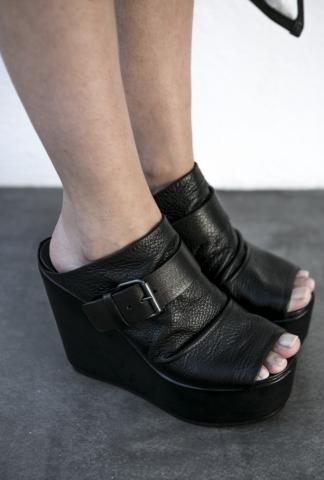 Marsell Full Grain Goat leather Detachable Buckle Platform Sandals