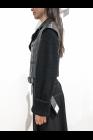 Isabel Benenato bomber with knit sleeves
