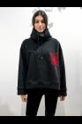 Isabel Benenato Embroidery turtleneck oversize sweatshirt