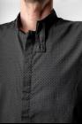 Boris Bidjan Saberi SHIRT4 Perforated Mandarin Collar Short Sleeve Button Up