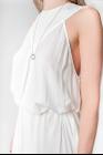 Ann Demeulemeester Dress with Ribbon Belt (Long Trilene Off-white)