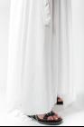 Ann Demeulemeester Dress with Ribbon Belt (Long Trilene Off-white)