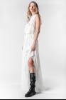 Ann Demeulemeester Dress with Ribbon Belt (Long Trilene Off-white)