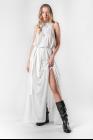 Ann Demeulemeester Dress with Ribbon Belt (Long Trilene Off-white)