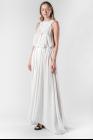 Ann Demeulemeester Dress with Ribbon Belt (Long Trilene Off-white)