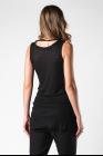 Ann Demeulemeester Double Ribbed Hems Tank Top (Aura Black)