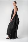 AtelierSeptem Black Angel Hand Cut Unsewn Safety Pin Silk Dress (Elixir Exclusive)