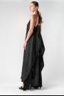 AtelierSeptem Black Angel Hand Cut Unsewn Safety Pin Silk Dress (Elixir Exclusive)