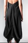 Theodora Bak Pinch Draped Leather Fringes Dress