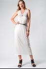 Isabel Benenato Pleated Dress with Leather Belt