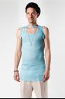 Ann Demeulemeester Double RIbbed Hems Tank Top (Aura Ocean)