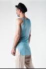 Ann Demeulemeester Double RIbbed Hems Tank Top (Aura Ocean)