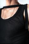 Ann Demeulemeester Double Ribbed Hems Tank Top (Aura Black)