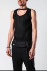 Ann Demeulemeester Double Ribbed Hems Tank Top (Aura Black)