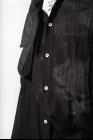 Ann Demeulemeester Double Cuff, Button Strap Oversized Shirt (Tiriel and Rigatino Black)