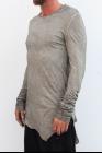 Manuel Marte Cold Dyed Elongated Asymmetric Long Sleeve T-shirt