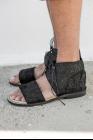 Barny Nakhle Wrinkled Leather Laced Sandals