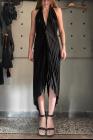 Theodora Bak Pleated Asymmetric Dress