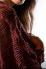 Alessandra Marchi Asymmetric Short Knit Cardigan