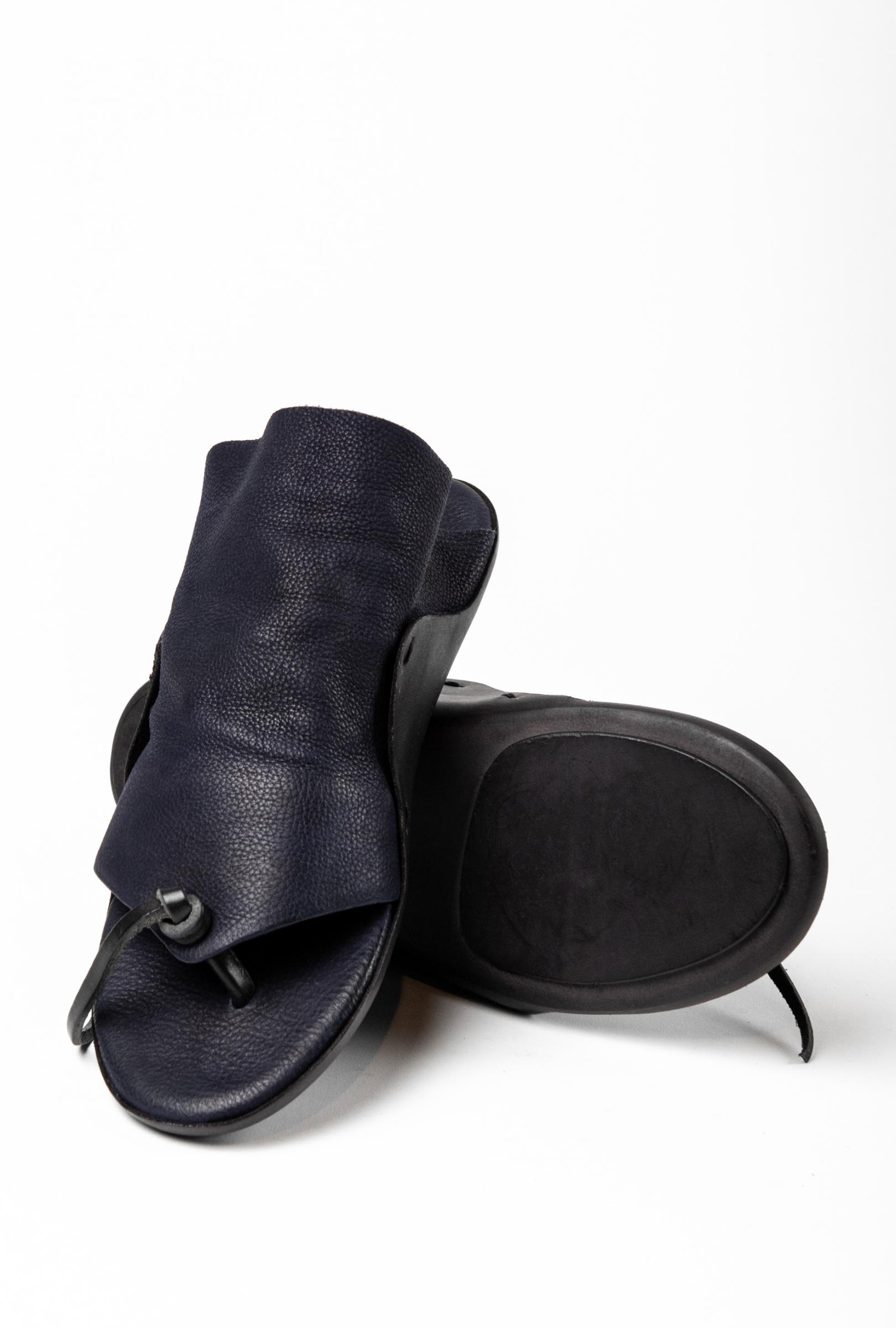 UMA WANG Leather Opanca Sandals | Elixirgallery