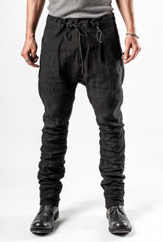 D.HYGEN Hand Dyed Linen Coated Trousers