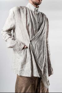 Chiahung Su Vintage Fabric Draped Kimono Shirt