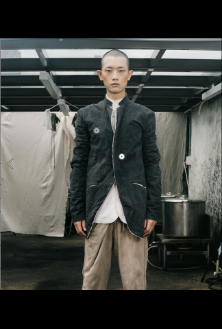 Chiahung Su Reversible Jacket with Mandarin Collar