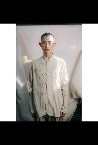 Chia_Hung Su Shirt Jacket with Frayed Pocket