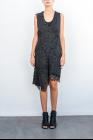 Alessandra Marchi Asymmetric Lace Applique Dress