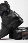 Boris Bidjan Saberi BOOT2 Dark Blue Full Grain Horse Leather Combat Boots
