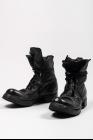 Boris Bidjan Saberi BOOT2 Black Full Grain Horse Leather Combat Boots