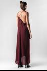 Isabel Benenato Asymmetric String Back Silk Dress