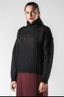 Isabel Benenato Soft Semi-Sheer Deconstructed Knit Turtleneck Sweater