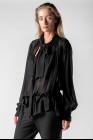 Ann Demeulemeester Two-Fabric Knotted Blouse