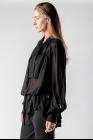 Ann Demeulemeester Two-Fabric Knotted Blouse